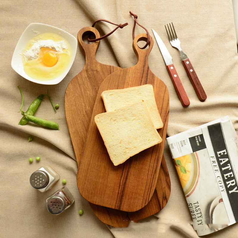 Nordic Style Wooden Bread Board With Handle