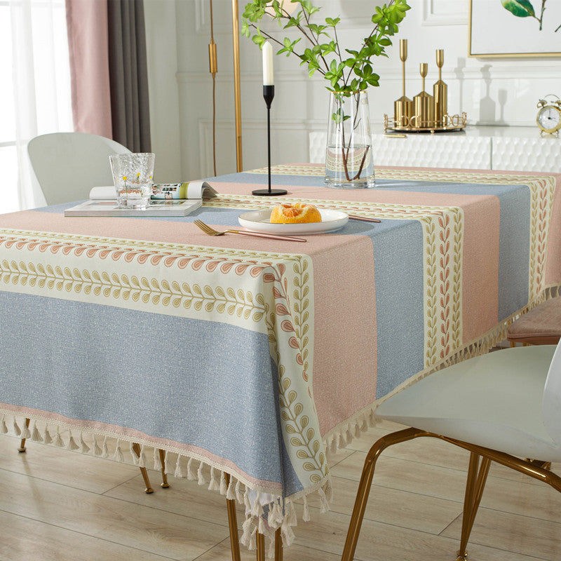 Table à thé, table à manger, bureau, nappe, tissu, nappe anti-poussière, imperméable à l'eau pour la maison