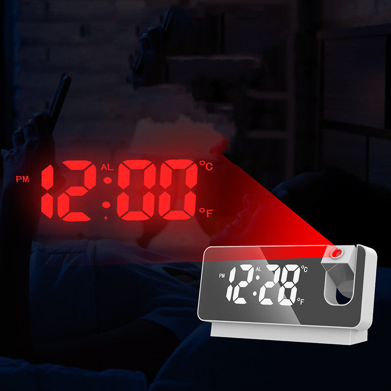 New 3D Projection Alarm Clock LED Mirror Clock Display With Snooze Function For Home Bedroom Office Desktop Table Clock