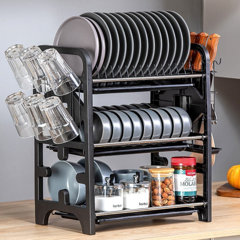 Bowl And Dish Multi-functional Kitchen Storage Knife Bowl And Chopsticks Storage Box Plate Rack