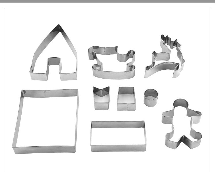 Emporte-pièces en acier inoxydable pour gâteaux de Noël, moule à biscuits, emporte-pièce pour fondant, outils de cuisson DIY