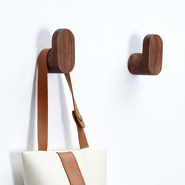 Simple And Elegant Walnut Coat Hook