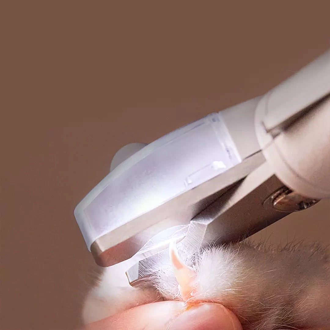 Professioneller Nagelknipser für Haustiere, Schere, Nagel-/Zehen-/Krallenknipser für Hunde und Katzen, LED-Licht, Nagelschneider für Tiere, Haustiere