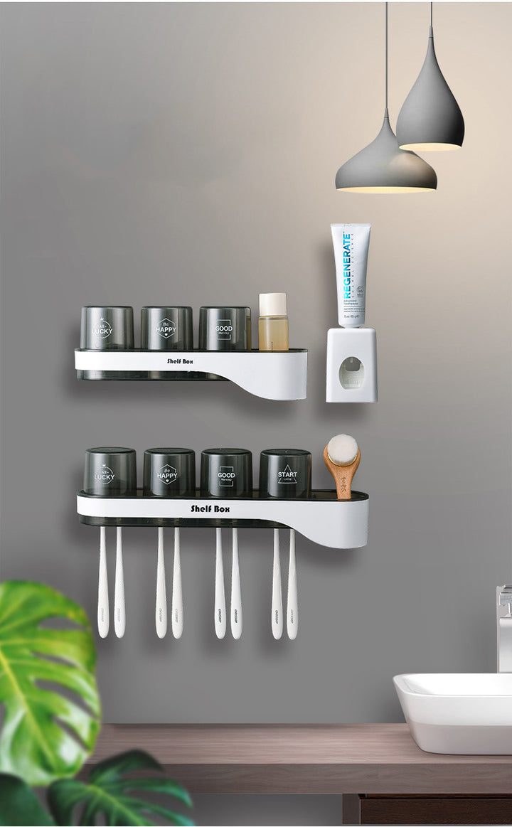 Toothbrush rack free perforation gargle wall-mounted cup