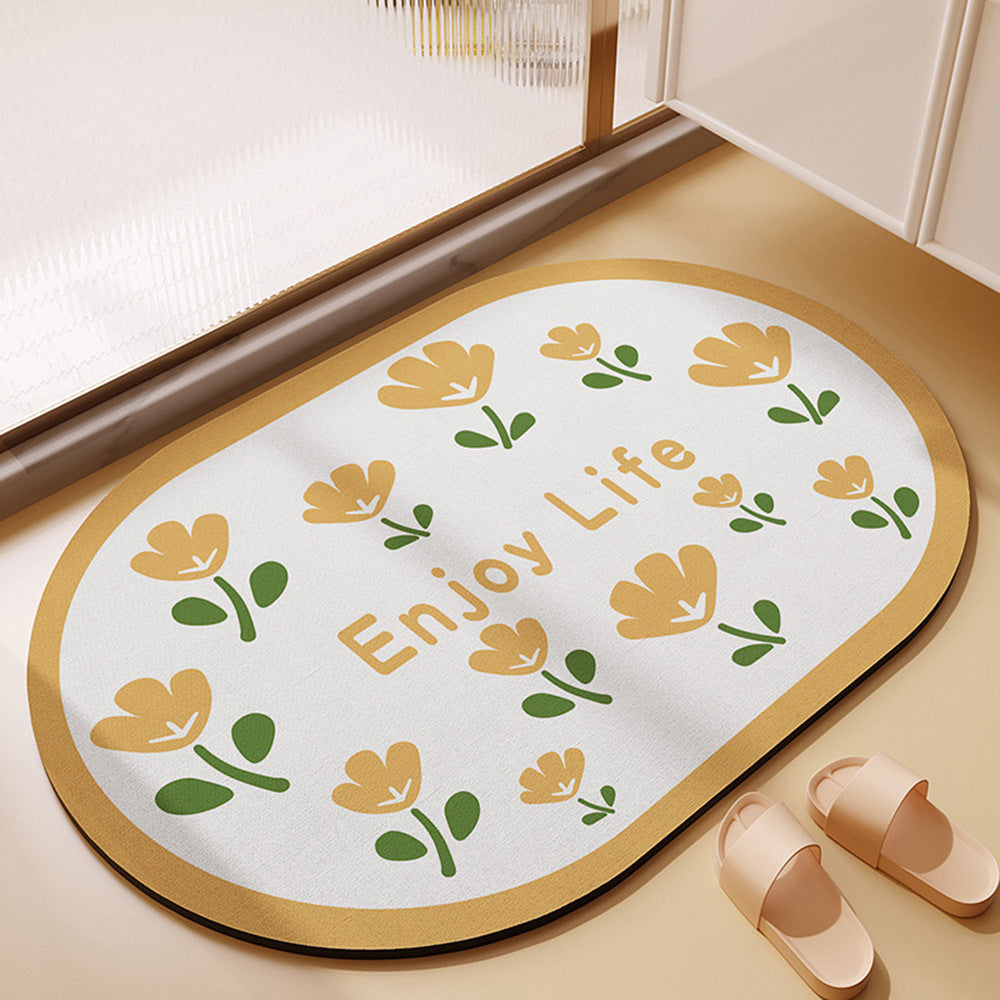 Bathroom Bathroom Diatomite Non-slip Absorbent Floor Mat