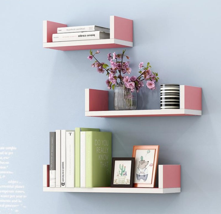 Partition wall shelf U-shaped wall shelf