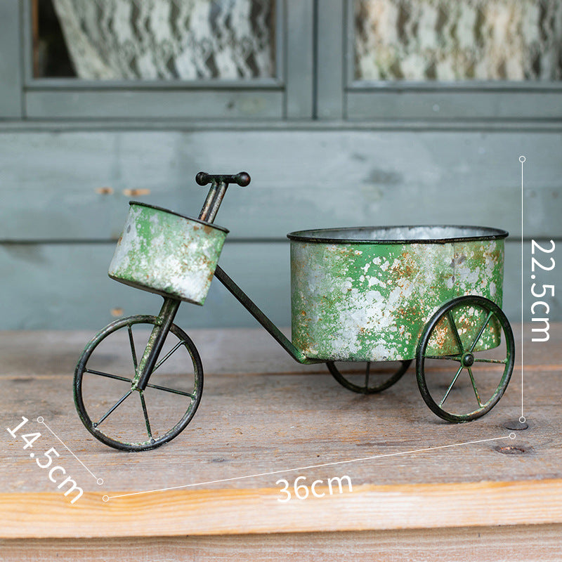 Bicycle Wrought Iron Flower Pot Flower Pot Succulent Pot Flower Cart