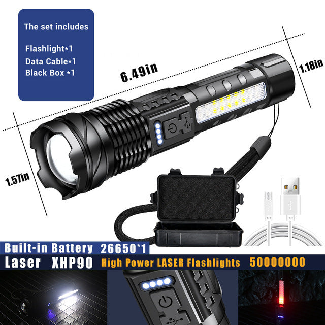 White Laser Waterproof Strong Light Flashlight