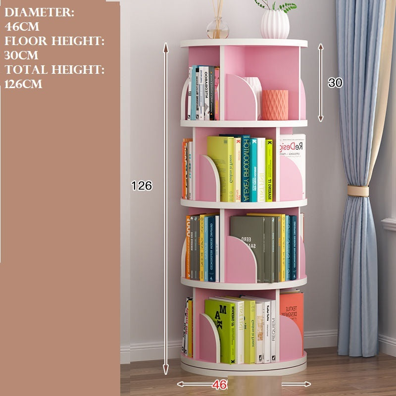 Floor-to-ceiling Simple Multi-layer Creative Home Direct Selling Revolving Bookshelf