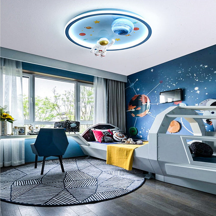 Creative Astronaut Children's Room Ceiling Lamp