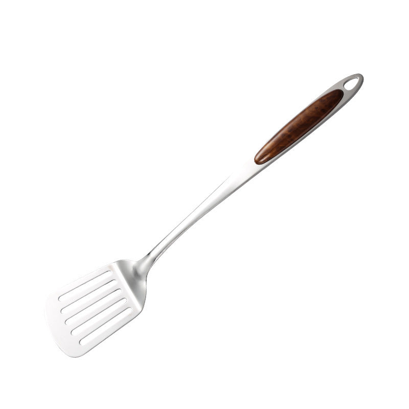 Spatula Stainless Steel Golden Kiwi Wooden Spoon Household