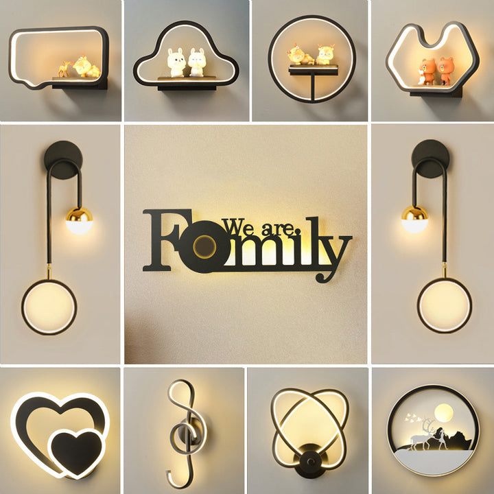 Wandlampe Schlafzimmer Moderner Minimalistischer Kreativer Hintergrund