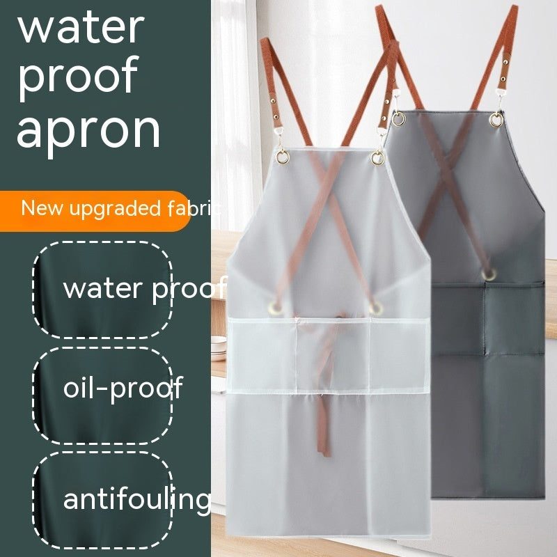 Apron Waterproof Oil-proof Thickening Korean Pullover Shirt Household Kitchen