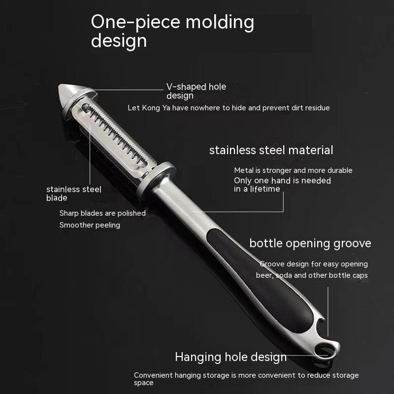 Thickened Stainless Steel Five-in-one Multifunctional Paring Knife