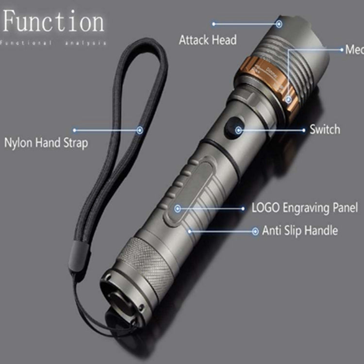 T6 aluminum alloy rotating focusing flashlight