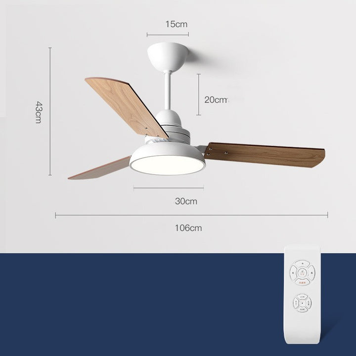 Ventilateur de plafond nordique pour enfants, lustre silencieux pour salle à manger