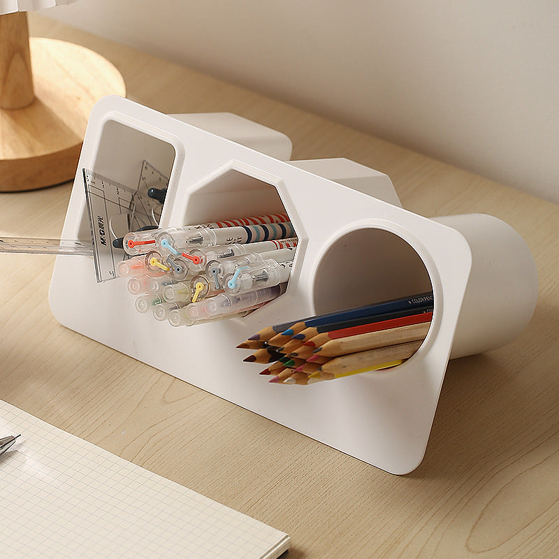 Boîte à papeterie multifonctionnelle pour stylos créatifs de bureau de grande capacité