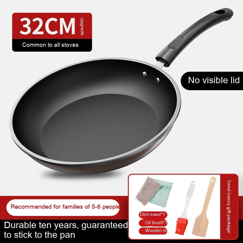 Flat Frying Pan Non-stick Household Pancakes Steak Convenient Omelet Tool Auxiliary