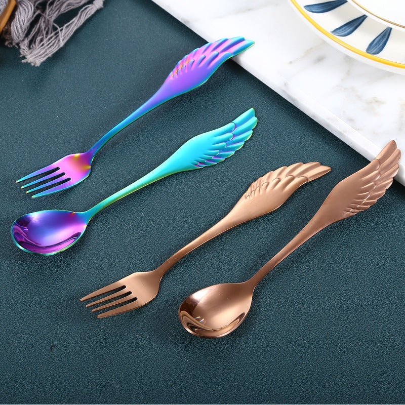 Stainless Steel Creative Wing Spoon Tableware