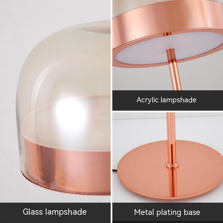 Lampe de table de luxe créative, moderne, simple et légère en verre nordique