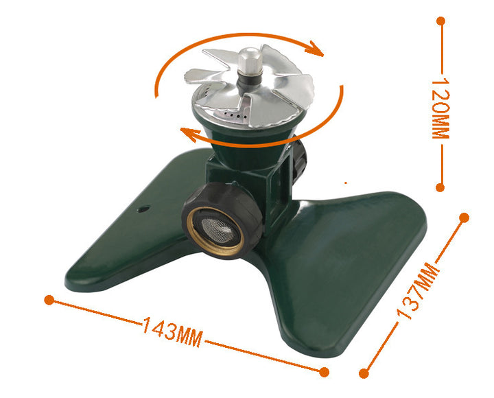 Arroseur de pelouse en spirale rotatif automatique à 360 degrés entièrement en métal