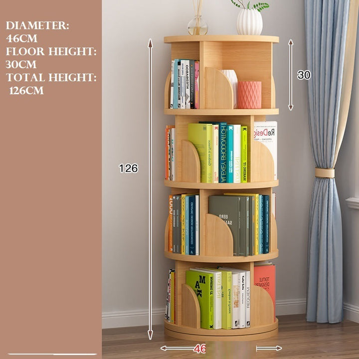 Floor-to-ceiling Simple Multi-layer Creative Home Direct Selling Revolving Bookshelf