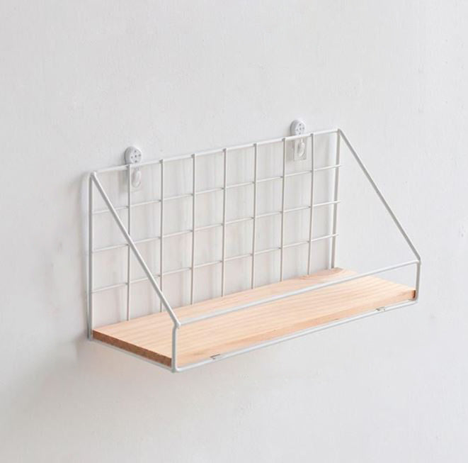 Creative Wall Shelf Storage Basket Free Perforated Hanger