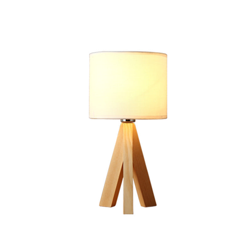 Lampe de chevet moderne minimaliste en bois avec protection des yeux à LED