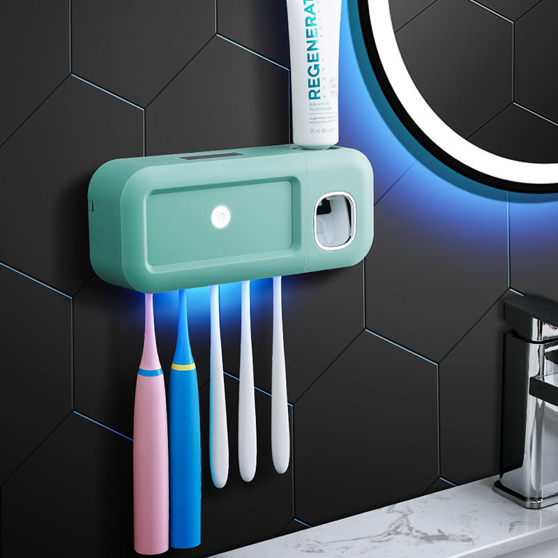 Punch-free Multifunctional Disinfection Toothbrush Holder