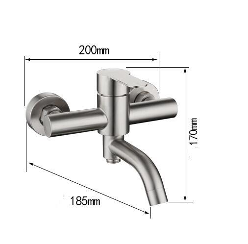 Robinet de douche chaud et froid en acier inoxydable 304