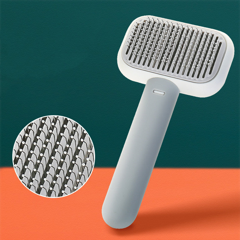 Brosse à poils pour animaux de compagnie, peigne de massage pour poils de chien et chat, brosse à nœud ouvert, outil de nettoyage et de toilettage, peigne en acier inoxydable