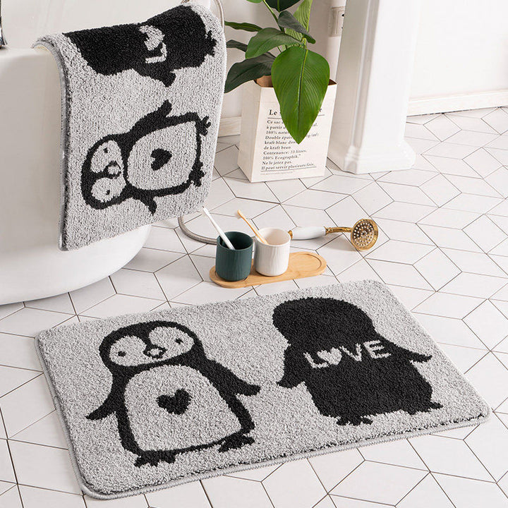 Bathroom Floor Mat Bathroom Absorbent Cute Household Non-slip