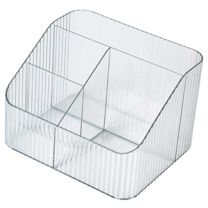 Transparent Trapezoid Desktop Stationery Storage Box