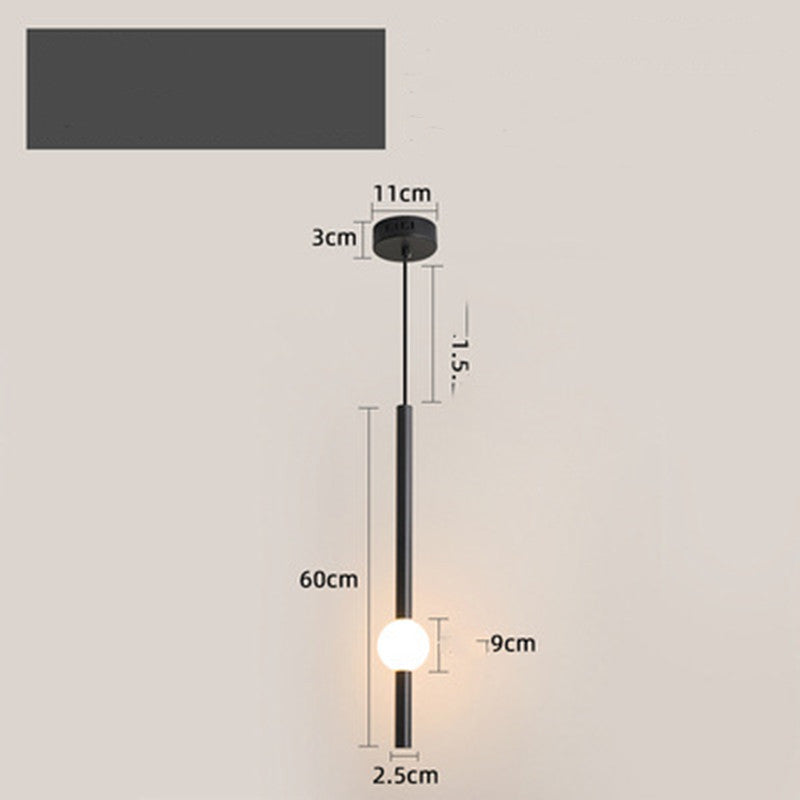 Minimalist Bedroom Bedside Chandelier Nordic Minimalist Modern Bedside Table Hanging Line Lamp LED Creative Atmosphere Lamps