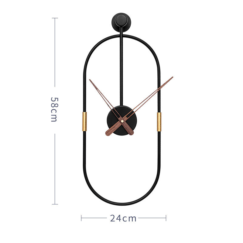 Oversized Large Modern Wall Clocks Wall Clock Nordic Style for Living Room Battery Operated Wall Clock Silent Non-Ticking Black Metal Big Clock for Bedroom,Office