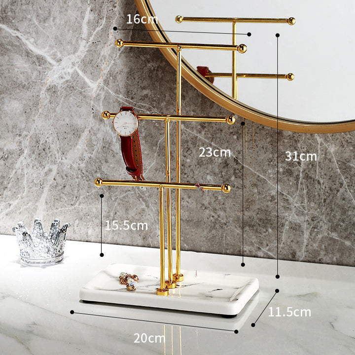 Light Luxury Marble Jewelry Storage Display Rack