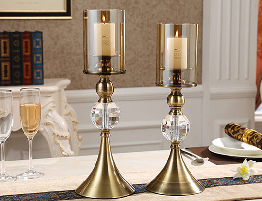 Fashion Simple Dining Table Glass Candle Holder Home Decoration Crafts