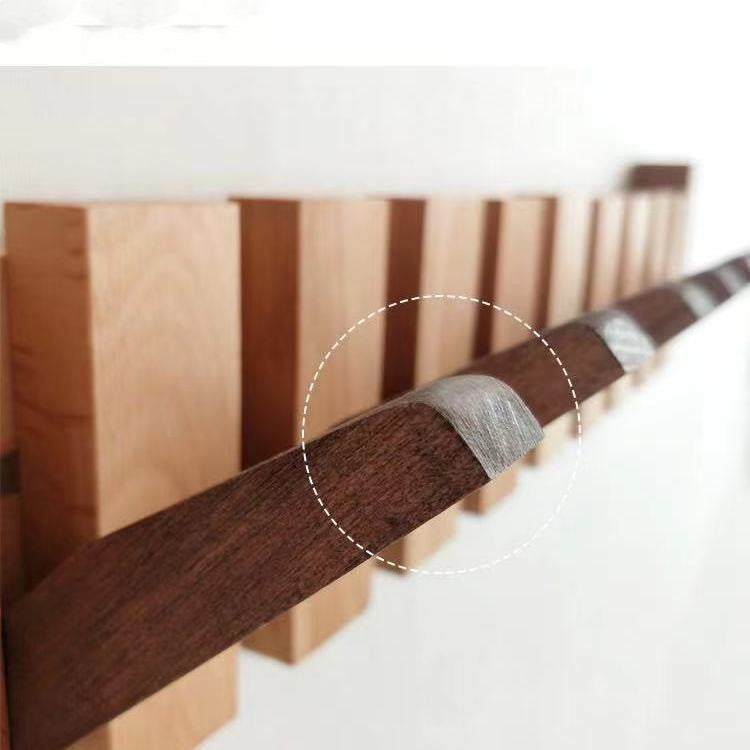 Solid Wood Black Walnut Coat Rack Wall Mount Hook