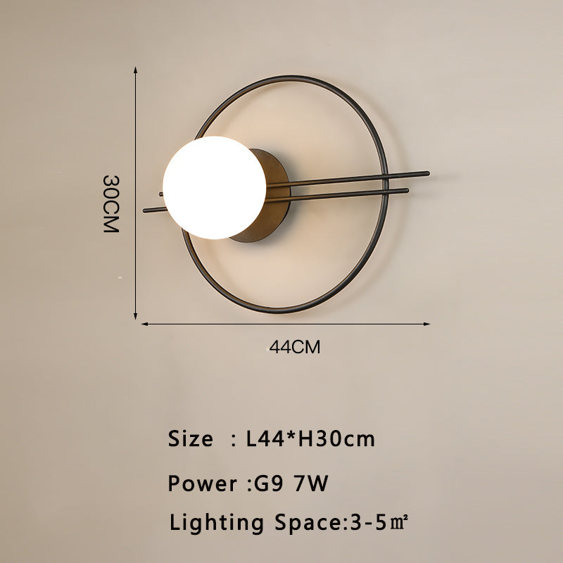 Modern Minimalist Hotel Living Room Background Wall Light