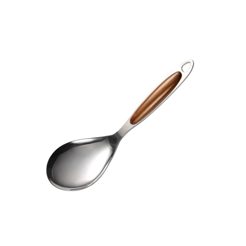 Spatula Stainless Steel Golden Kiwi Wooden Spoon Household