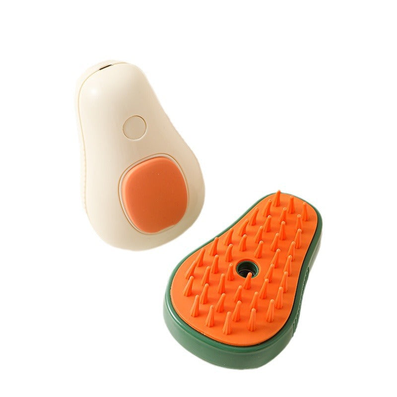 Brosse à vapeur pour chat et chien, peigne de toilettage électrique autonettoyant pour chat, brosse à vapeur pour massage en forme d'avocat, spray pour animaux de compagnie, toilettage pour chat