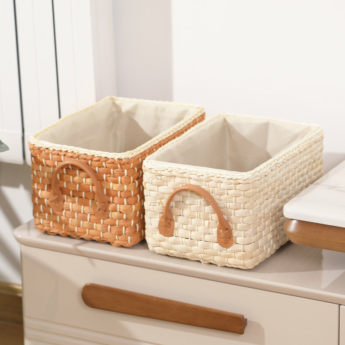 Pastoral Straw Storage Basket Japanese Storage