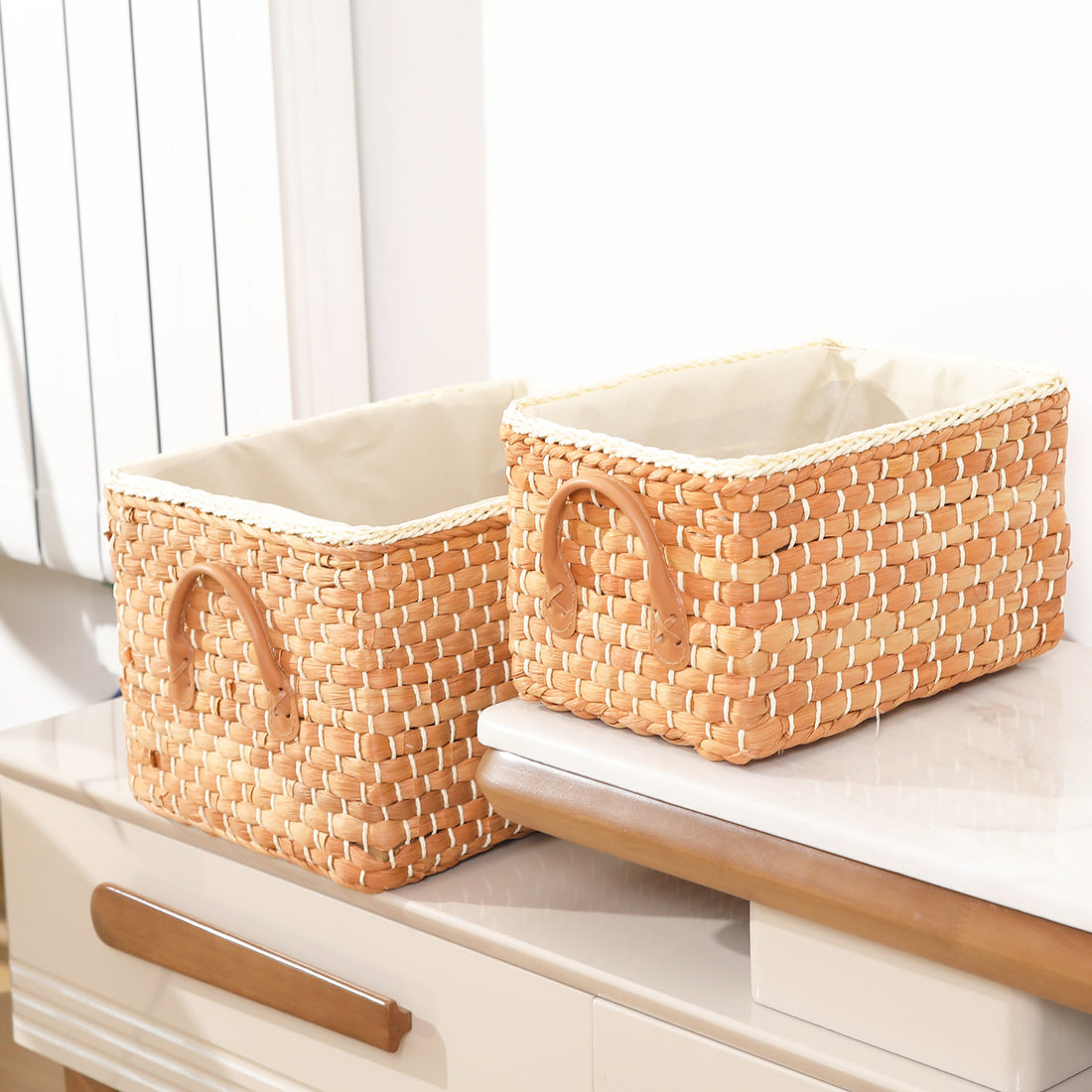 Pastoral Straw Storage Basket Japanese Storage