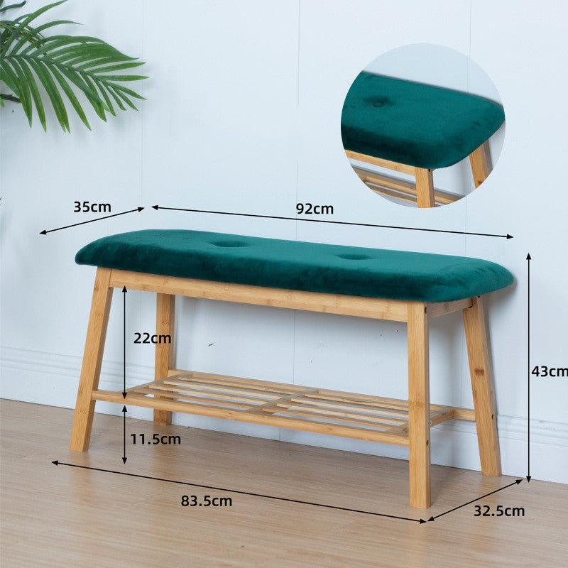 entryway cushioned shoe changing stool