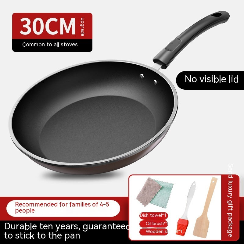 Flat Frying Pan Non-stick Household Pancakes Steak Convenient Omelet Tool Auxiliary