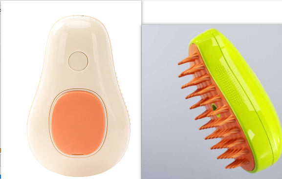 Brosse à vapeur pour chat et chien, peigne de toilettage électrique autonettoyant pour chat, brosse à vapeur pour massage en forme d'avocat, spray pour animaux de compagnie, toilettage pour chat