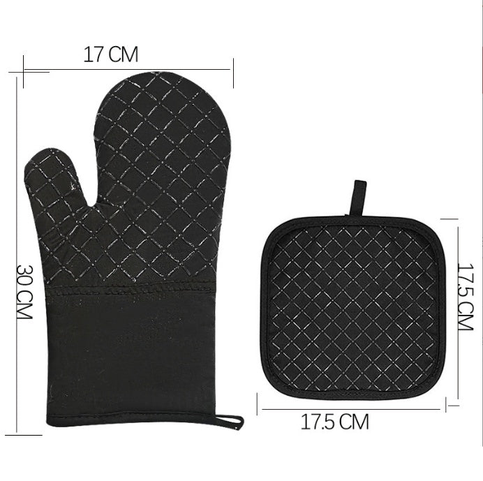 Kitchen Microwave Oven Heat Insulation Non-slip Gloves