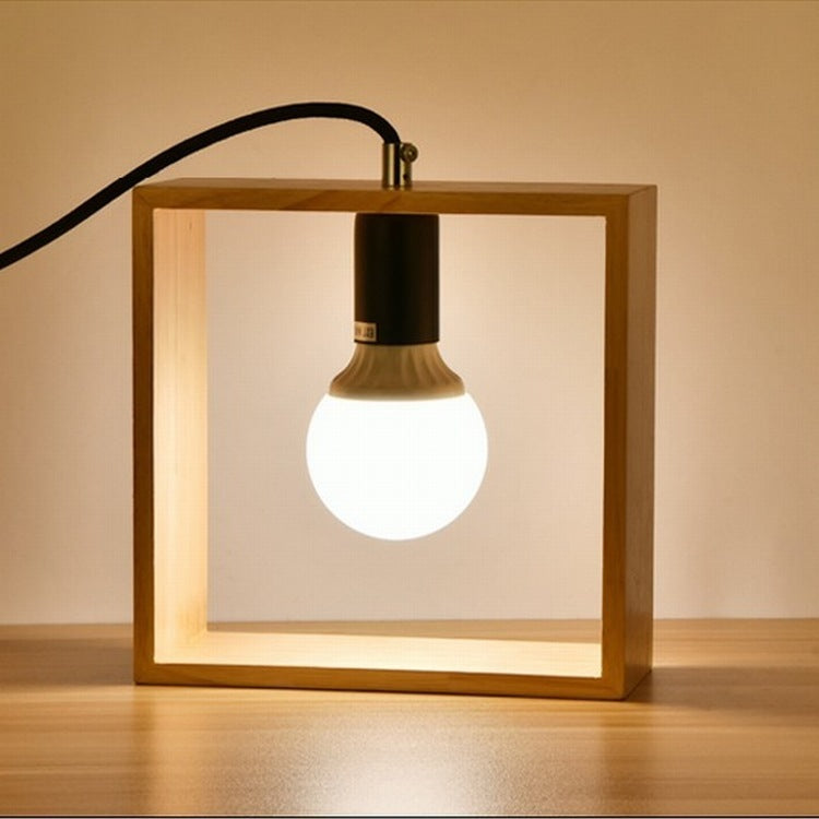 Nachttisch-Augenschutz-Schreibtischlampe aus Holz