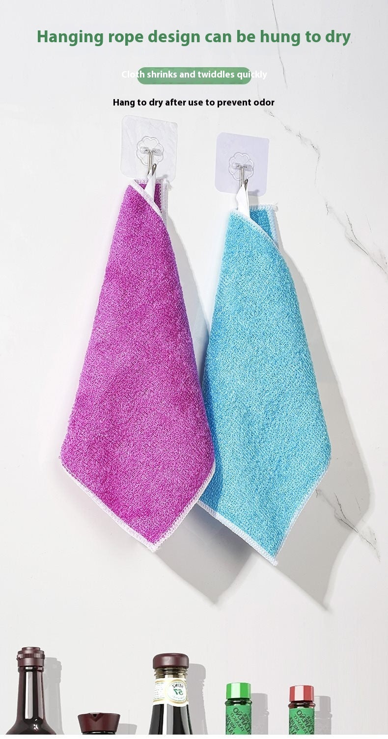 Bamboo Fiber Oil-free Absorbent Dishcloth