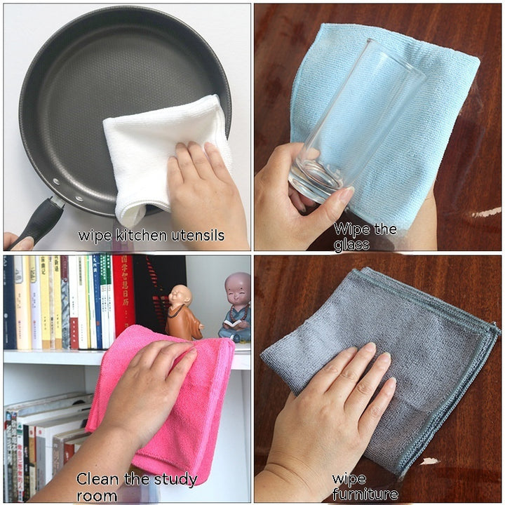 Kitchen Clean Water Absorption Lint-free Microfiber Rag